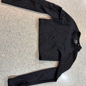 AYBL Charcoal Long Sleeve Crop Top